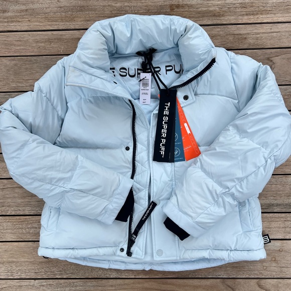 Aritzia Super Puff Shorty Coat in Clear Sky Blue Size XS - Picture 1 of 6